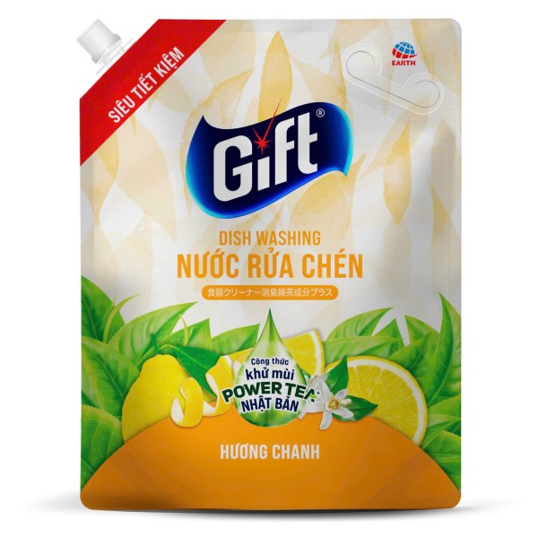 Nước Rửa Chén Gift Hương Chanh Túi 3.6Kg