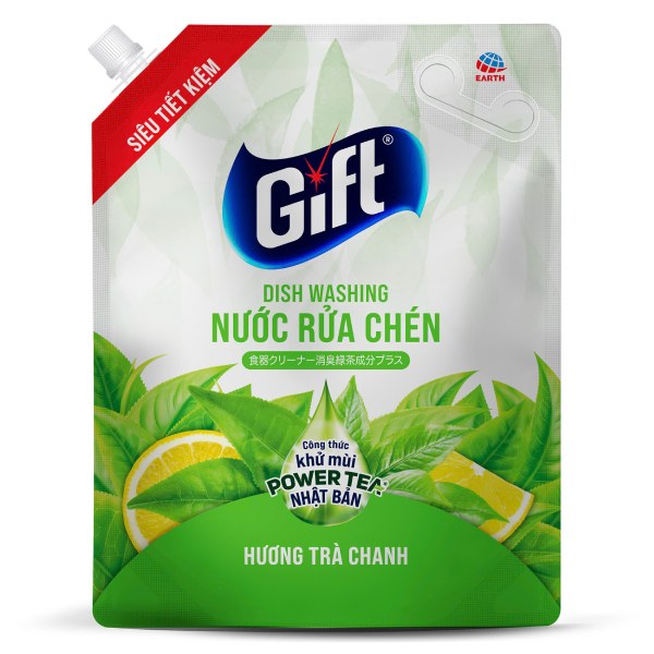 Nước Rửa Chén Gift Hương Trà Chanh Túi 3.6Kg