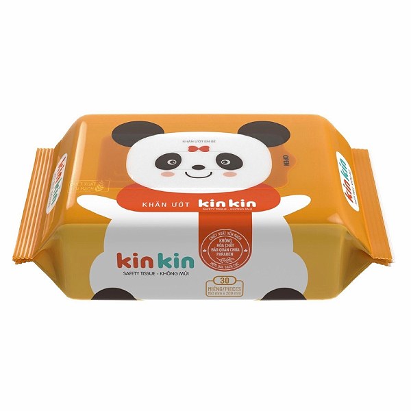 Khăn Ướt Kin Kin Không Mùi Gói 30 Miếng