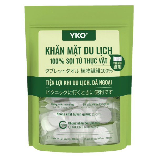 Khăn Mặt Nén Du Lịch Yko Túi 25 Viên