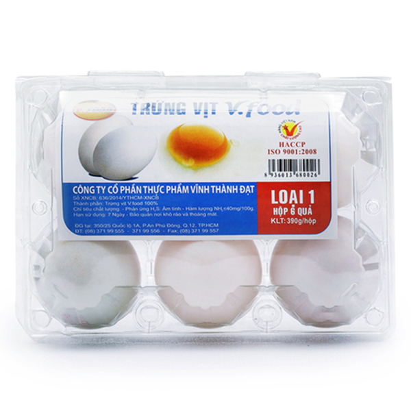 Hộp 6 Trứng Vịt Vfood 390G