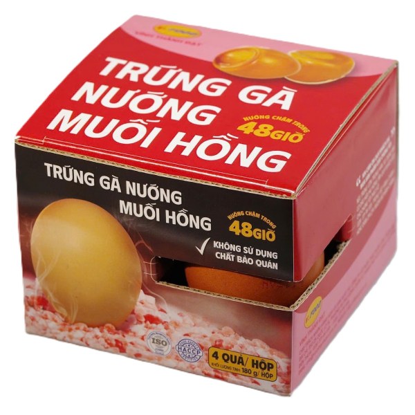 Hộp 4 Trứng Gà Nướng Muối Hồng Vfood
