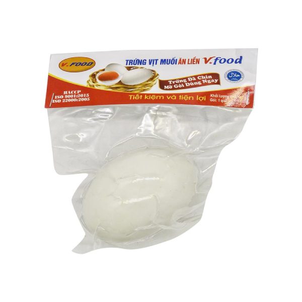 Trứng Vịt Muối Ăn Liền Vfood Túi 1 Quả 60G