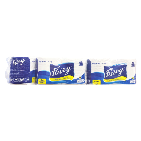 Lốc 10 Cuộn Giấy Vệ Sinh Fairy Xanh 2 Lớp