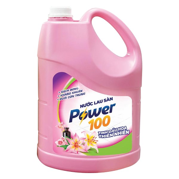 Nước Lau Sàn Power 100 Tinh Dầu Hoa Thiên Nhiên Bình 3.5Kg