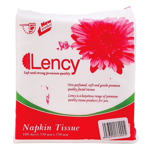Khăn Giấy Ăn Lency 100 Tờ 