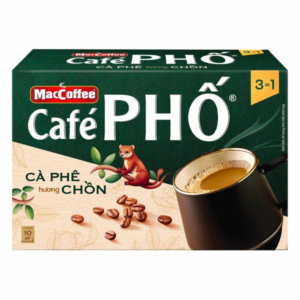 Cà Phê MacCoffee Café Phố Hương Chồn Hộp 160G