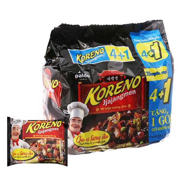 Lốc 5 Mì Trộn Koreno Jjanjang Gói 115G