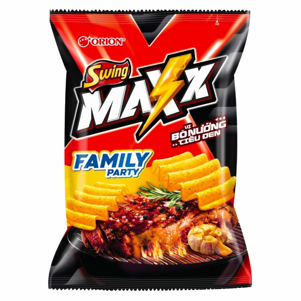 Snack Swing Maxx Bò Nướng Tiêu Đen 125G