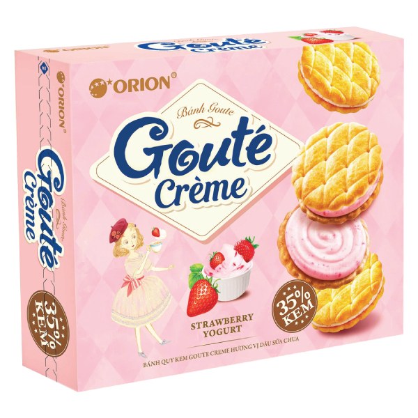 Bánh Quy Kem Goute Creme Dâu Sữa Chua Hộp 320G