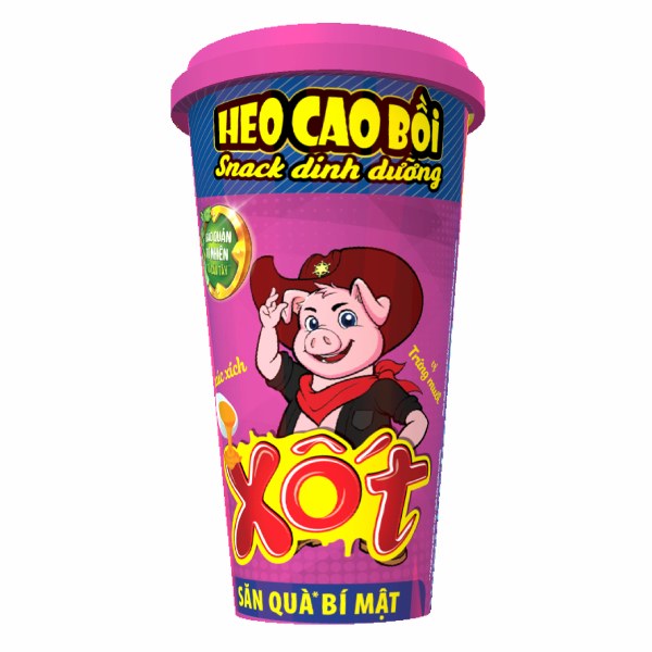 Xúc Xích Lắc Heo Cao Bồi Xốt Trứng Muối Hộp 48G