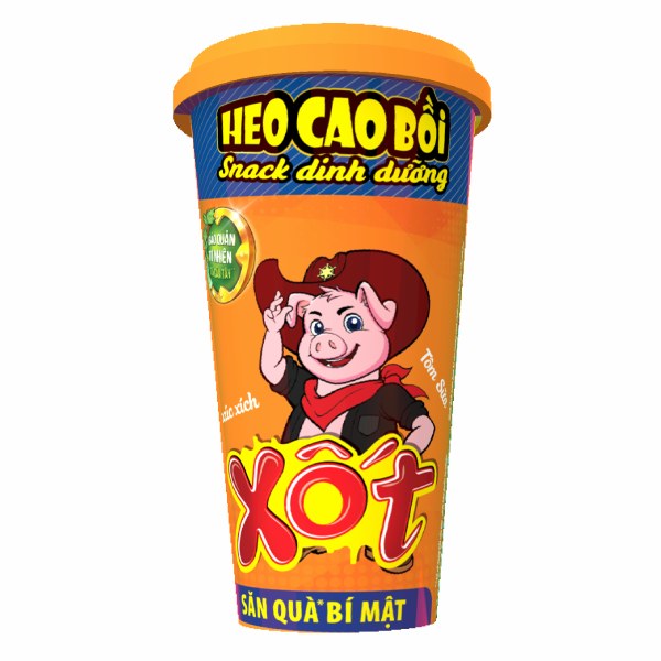 Xúc Xích Lắc Heo Cao Bồi Xốt Tôm Sữa Hộp 52.5G