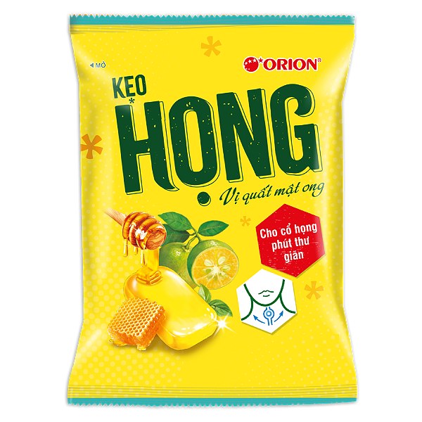 Kẹo Họng Orion Vị Quất Mật Ong Gói 168G