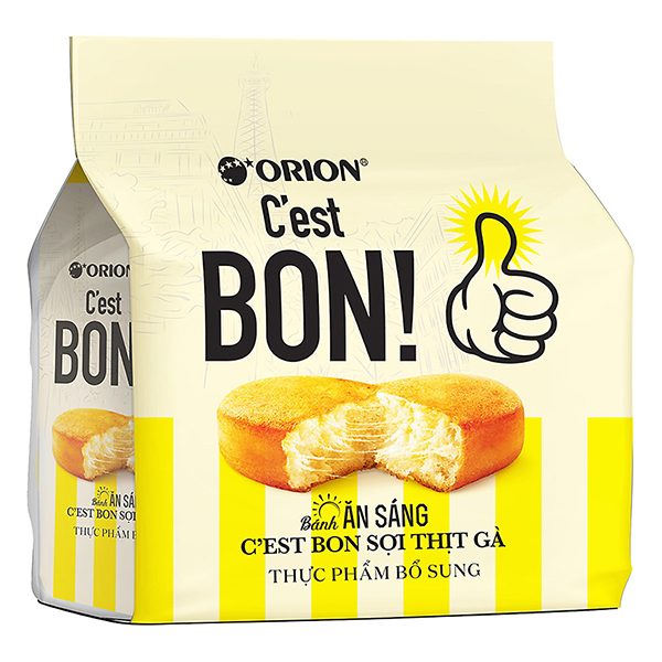 Bánh Ăn Sáng C'est Bon Sợi Thịt Gà 5 Cái*17G
