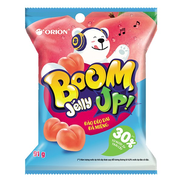 Kẹo Dẻo Boom Vị Đào Gói 91G