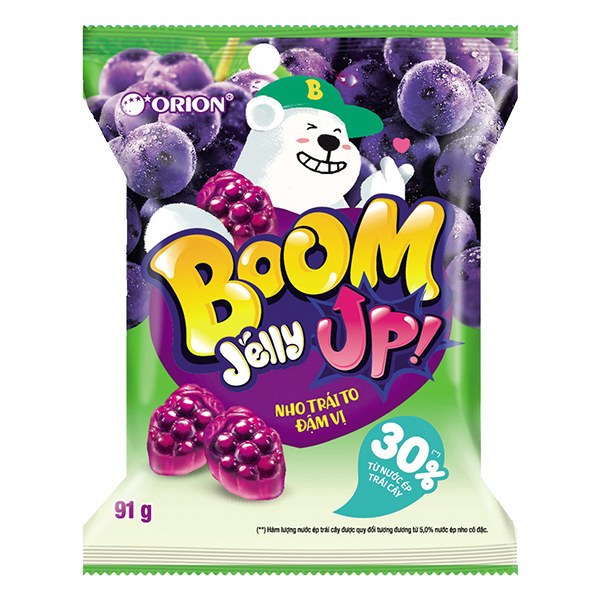 Kẹo Dẻo Boom Vị Nho Gói 91G