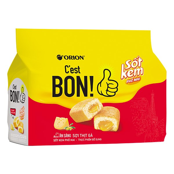 Bánh Ăn Sáng C'est Bon Sốt Kem Phô Mai Sợi Thịt Gà 162.4G