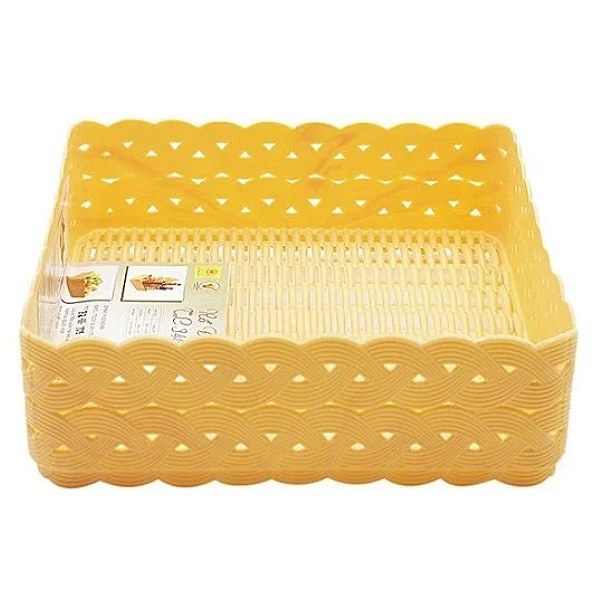 Rổ Nhựa Đan Tự Lập Vuông TL346-21Cm