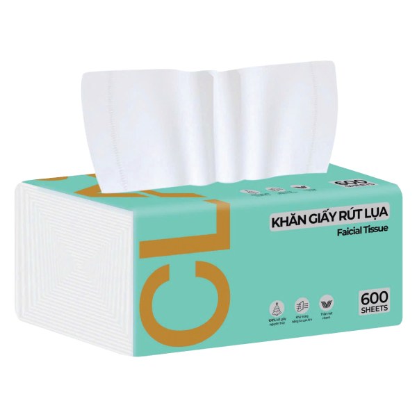 Khăn Giấy Rút Clasi 4 Lớp 600 Tờ