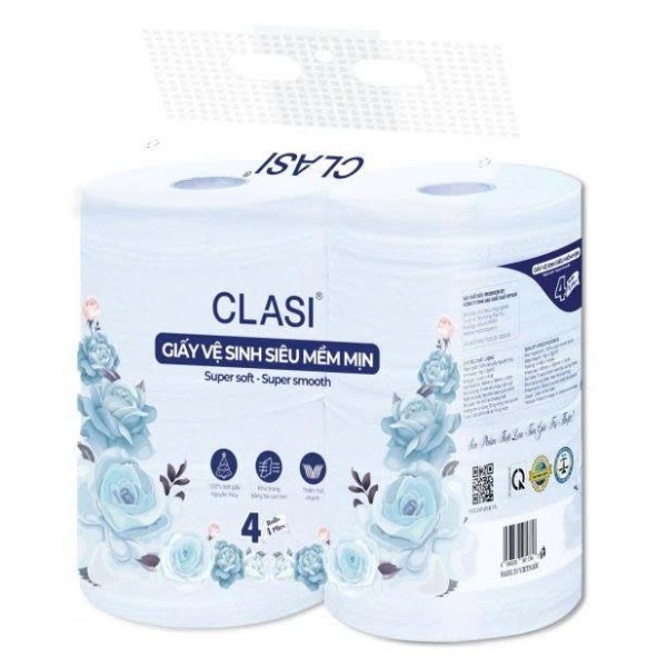 (Only Emartmall) Giấy Vệ Sinh Cao Cấp Clasi 4 Cuộn