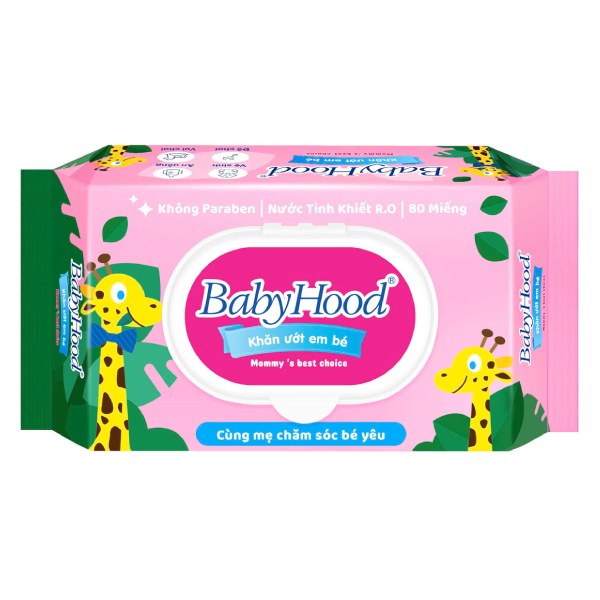 Khăn Ướt Babyhood 80 Miếng Không Mùi