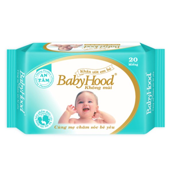 Khăn Ướt Babyhood Không Mùi 20 Miếng