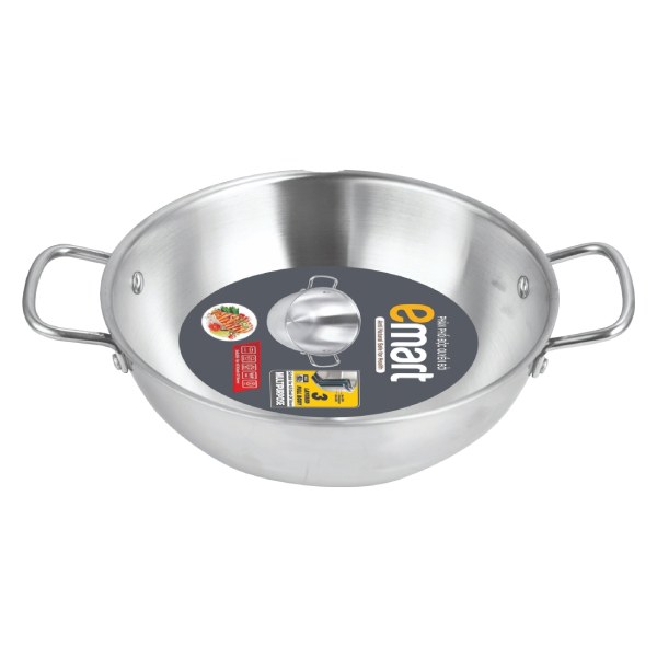 Chảo Sâu Inox 2 Quai 3 Lớp Đáy Từ Emart 26Cm