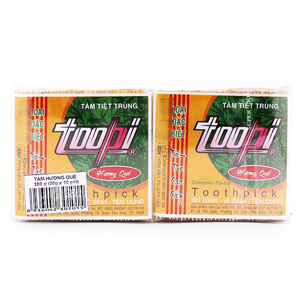 Tăm Tiệt Trùng Toopi Hương Quế 20G