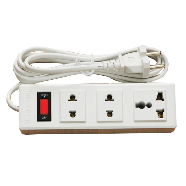 Ổ Cắm Điện Quang 002A-02 3 Lỗ Dây 2M