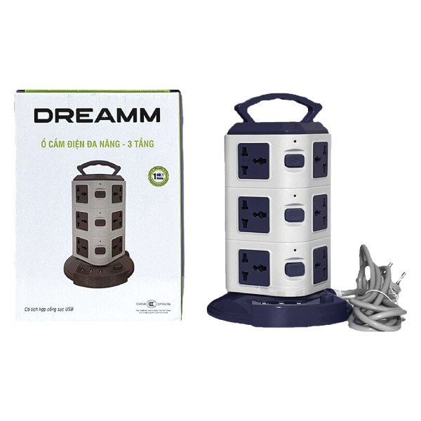Ổ Cắm Điện Đa Năng Dreamm 3 Tầng ZN-613