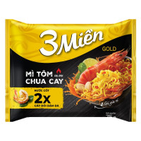 Mì 3 Miền Gold Tôm Chua Cay Đặc Biệt Gói 75G