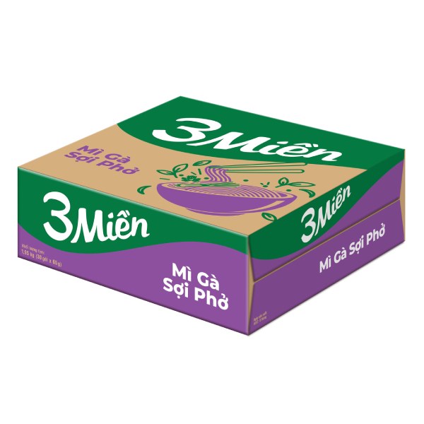 Mì 3 Miền Gà Sợi Phở Thùng 30 Gói 65G