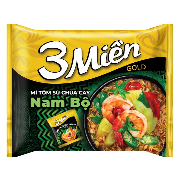Mì 3 Miền Tôm Chua Cay Nam Bộ Gói 75G