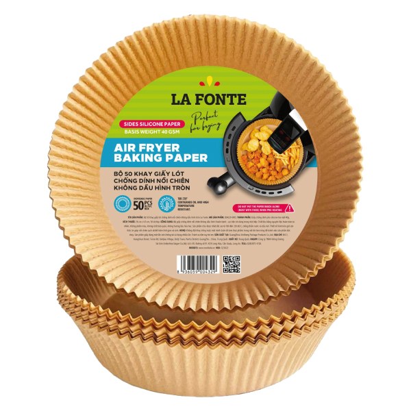 Bộ 50 Khay Giấy Lót Chống Dính La Fonte Tròn