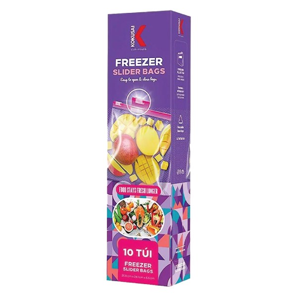 Túi Zipper Kokusai Freezer 10 Túi*26.8*24.1*6.6Cm