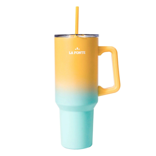 Ly Giữ Nhiệt La Fonte Kèm Ống Hút Có Tay Cầm 012317-ORA 1.2L