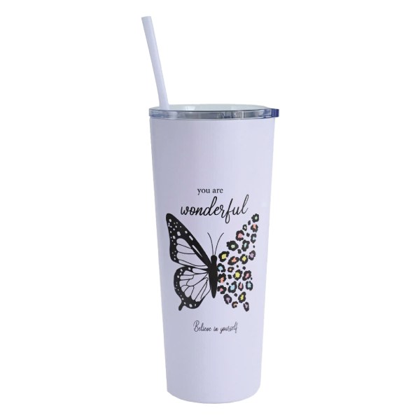Ly Giữ Nhiệt La Fonte Butterfly Kèm Ống Hút 014823 680Ml