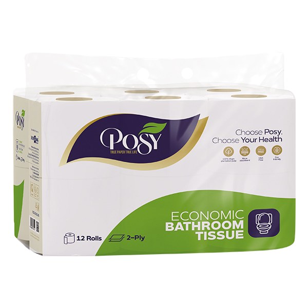 Lốc 12 Cuộn Giấy Vệ Sinh Posy Economic 2 Lớp