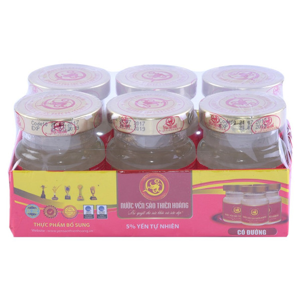 Lốc 6 Lọ Nước Yến Thiên Hoàng Có Đường 70Ml