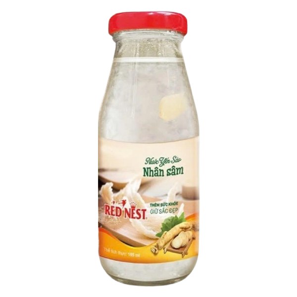 Nước Yến Sào Red Nest Nhân Sâm Chai 185Ml
