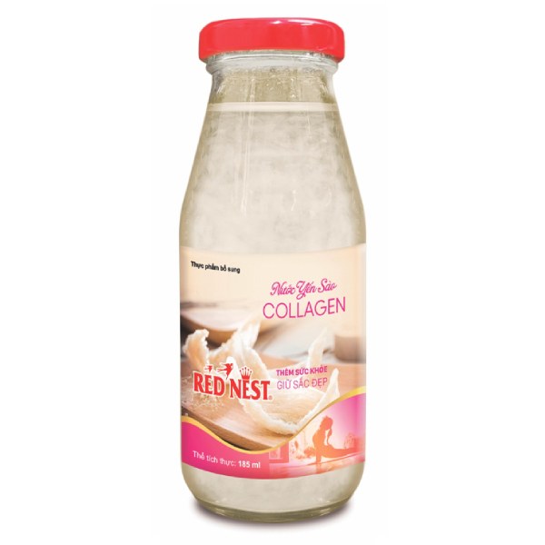 Nước Yến Sào Red Nest Collagen Chai 185Ml