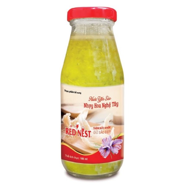 Nước Yến Sào Red Nest Nhụy Hoa Nghệ Tây Chai 185Ml