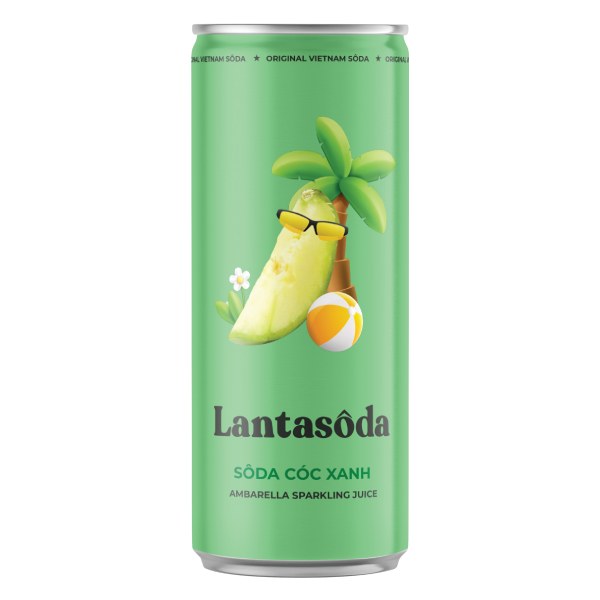Nước Soda Lanta Cóc Xanh Lon 250Ml