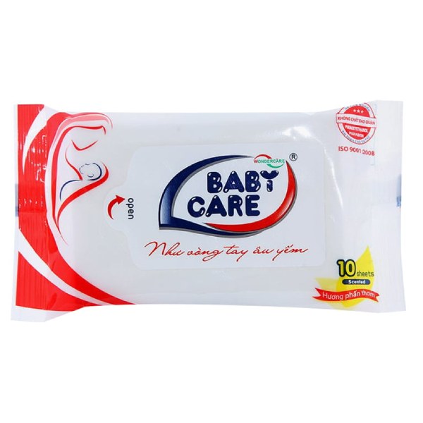 Khăn Ướt Baby Care Hương Phấn Thơm 10 Tờ