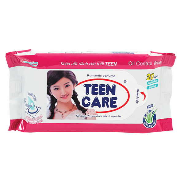 Khăn Ướt Teen Care Hồng 20 Miếng