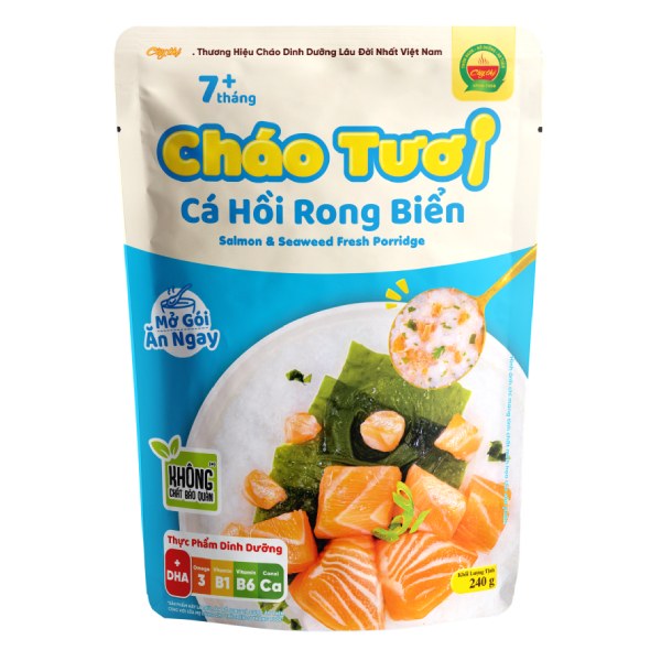 Cháo Tươi Cây Thị Cá Hồi Rong Biển 240G