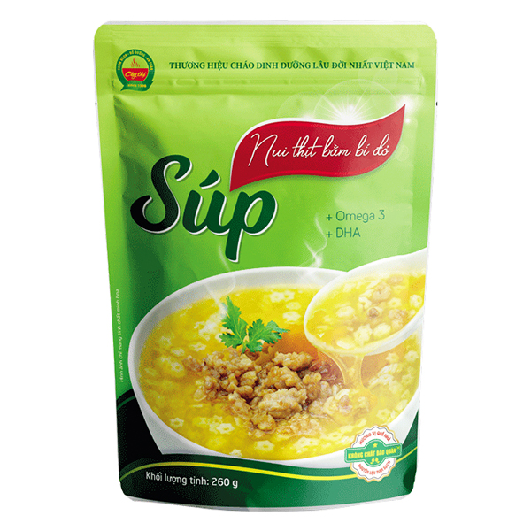 Súp Nui Cây Thị Thịt Bằm Bí Đỏ Gói 260G