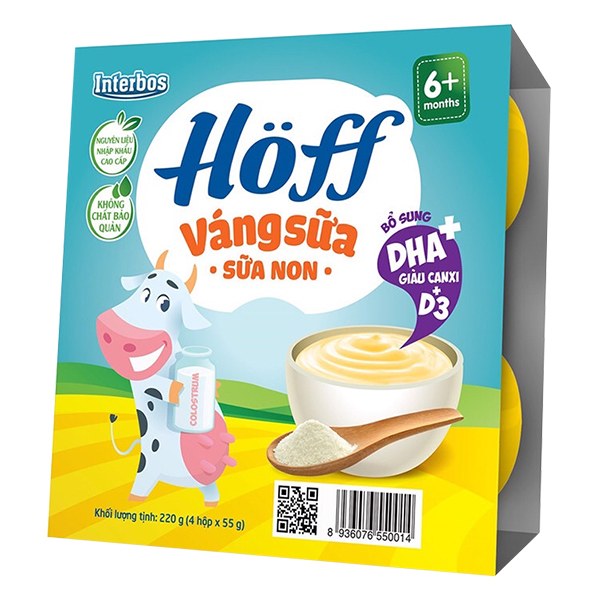 Lốc 4 Váng Sữa Hoff Váng Sữa Non 55G