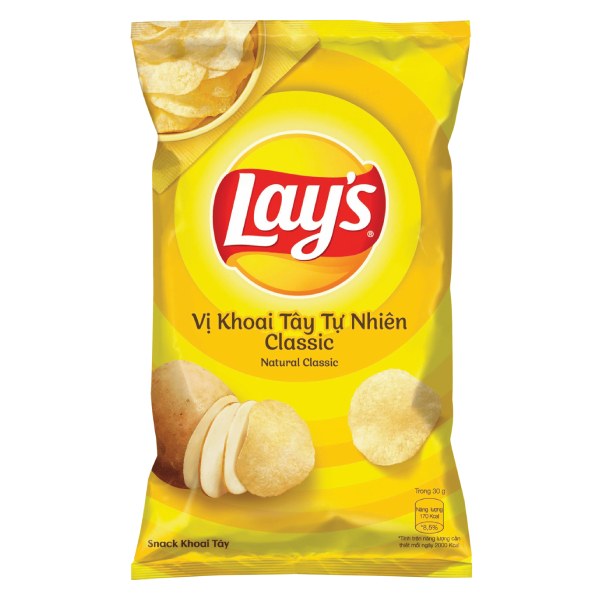 Snack Khoai Tây Lay's Vị Tự Nhiên Gói 90G