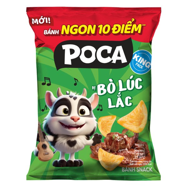 Snack Poca Bò Lúc Lắc Gói 60G